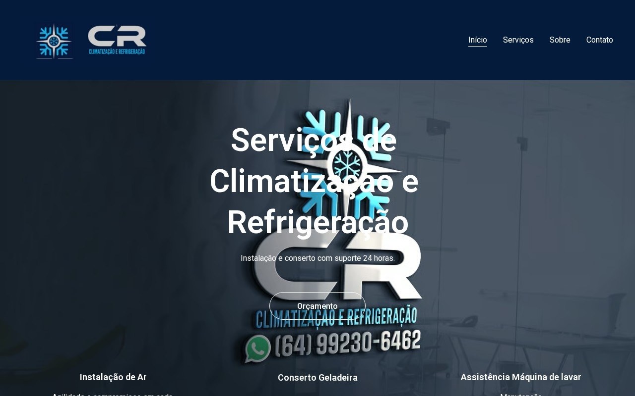 Preview do site Assistência CR — projeto entregue pela AtivaSite