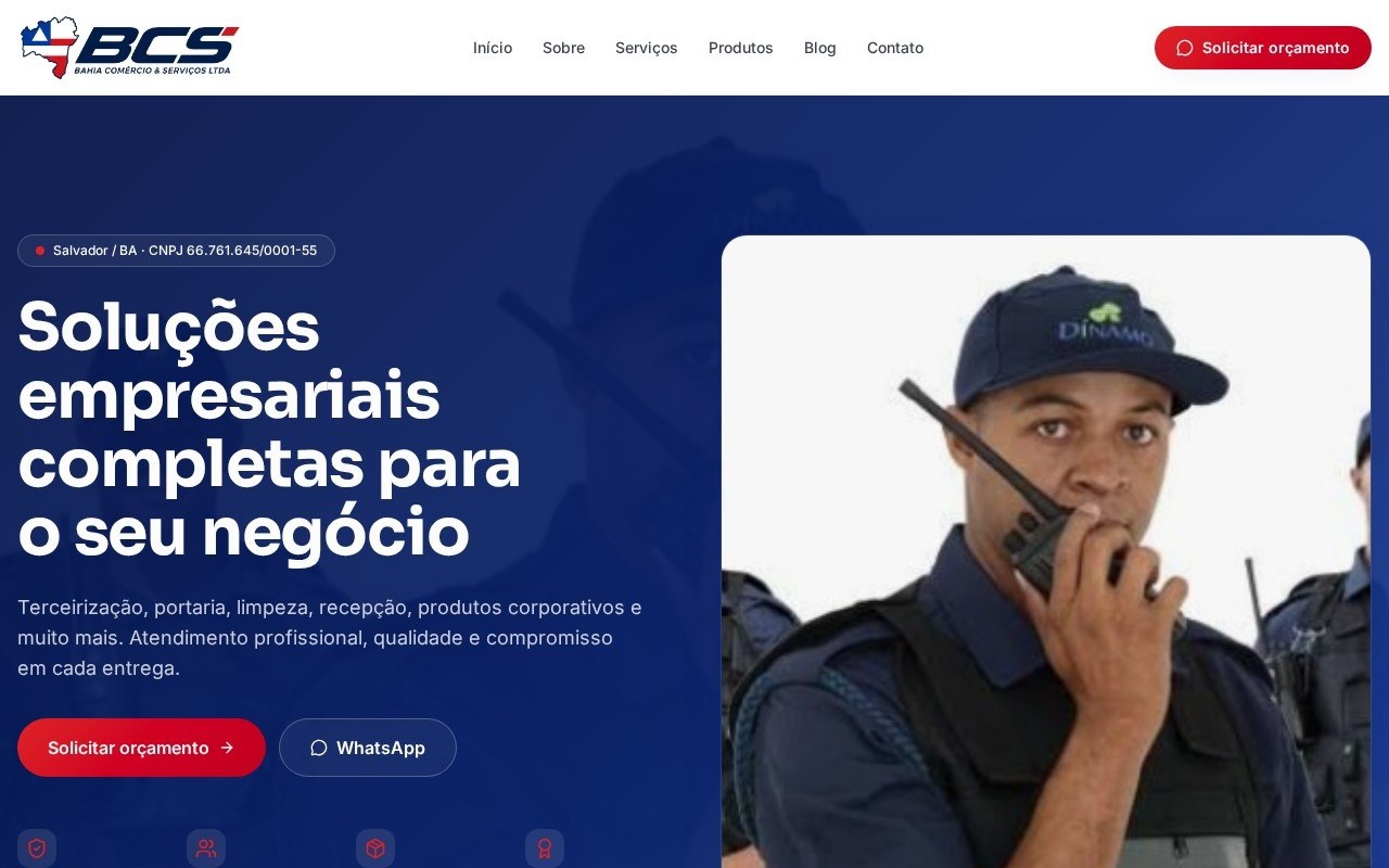 Preview do site BCS Digital — projeto entregue pela AtivaSite