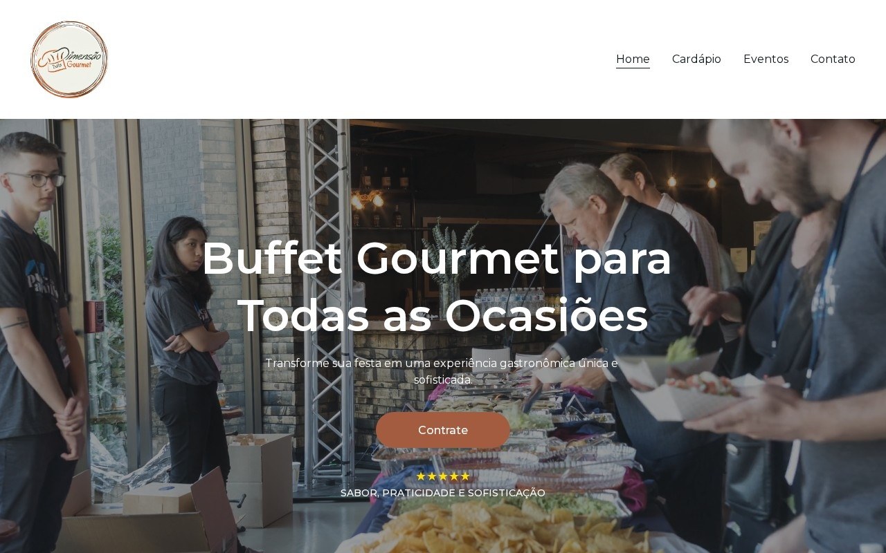 Preview do site Buffet Dimensão — projeto entregue pela AtivaSite