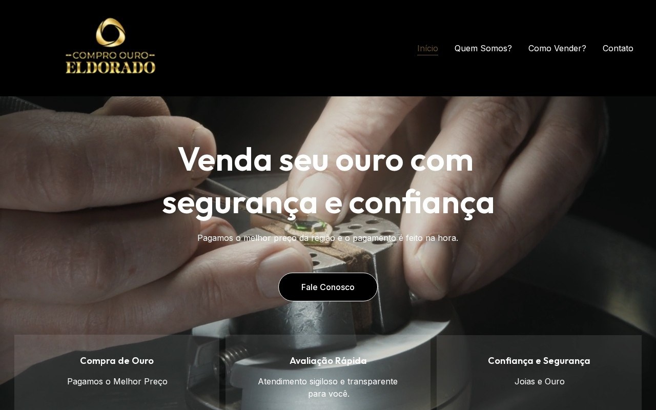 Preview do site Compro Ouro Eldorado — projeto entregue pela AtivaSite