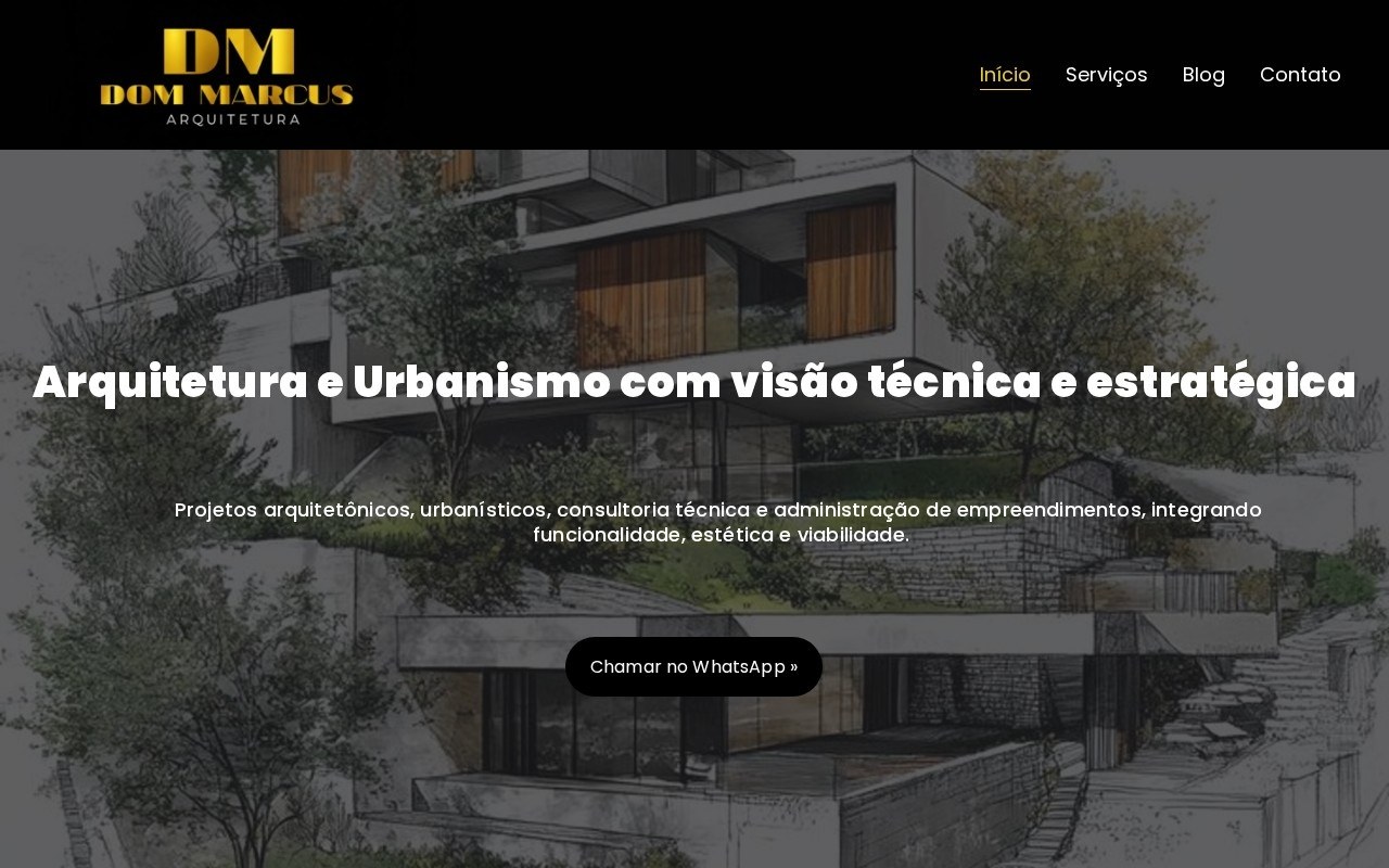 Preview do site Dom Macus — projeto entregue pela AtivaSite