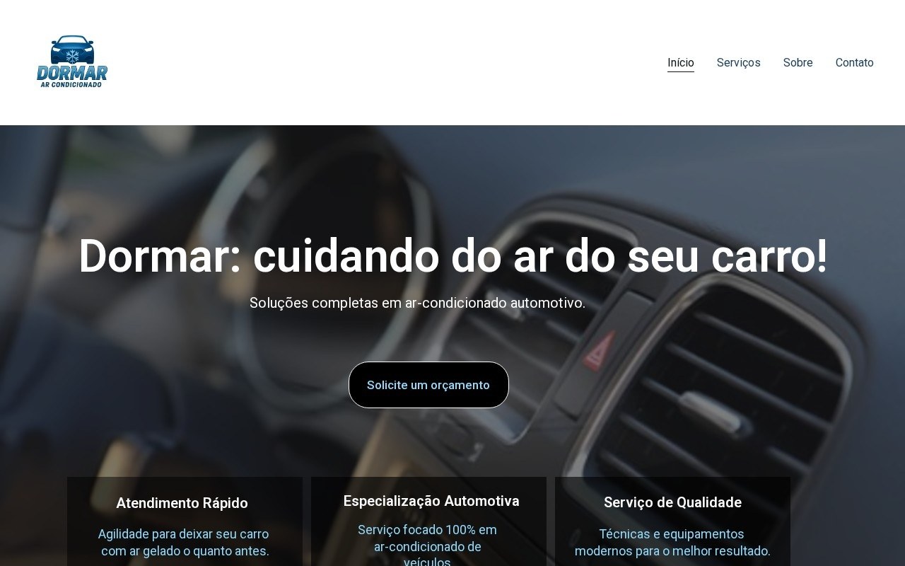 Preview do site Domar Ar Condicionado — projeto entregue pela AtivaSite