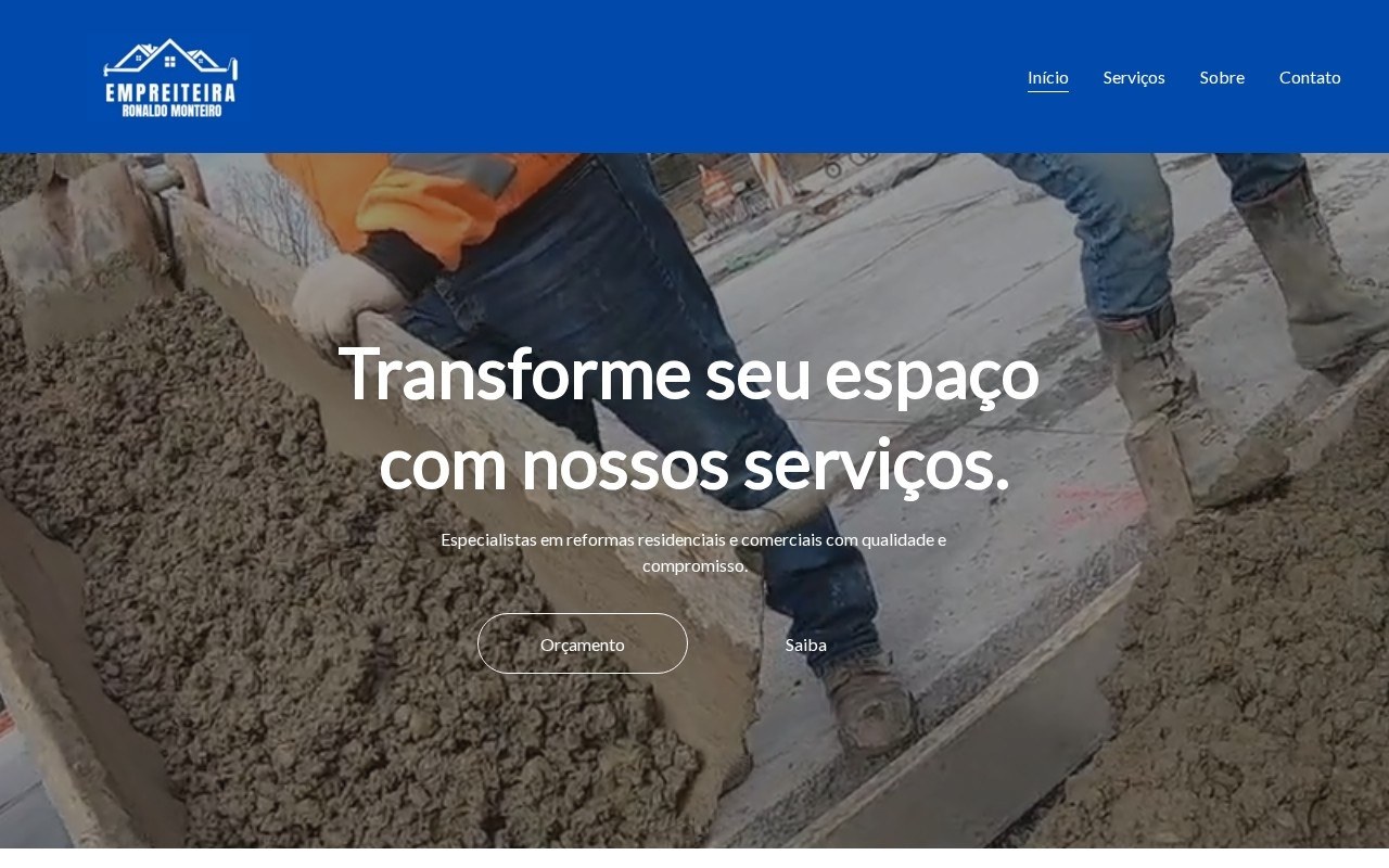 Preview do site Empreiteira RM — projeto entregue pela AtivaSite