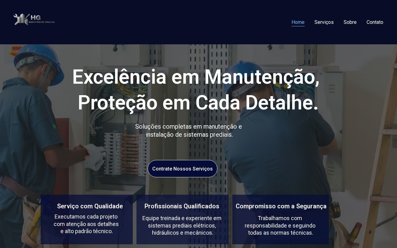 Preview do site HG Predial — projeto entregue pela AtivaSite