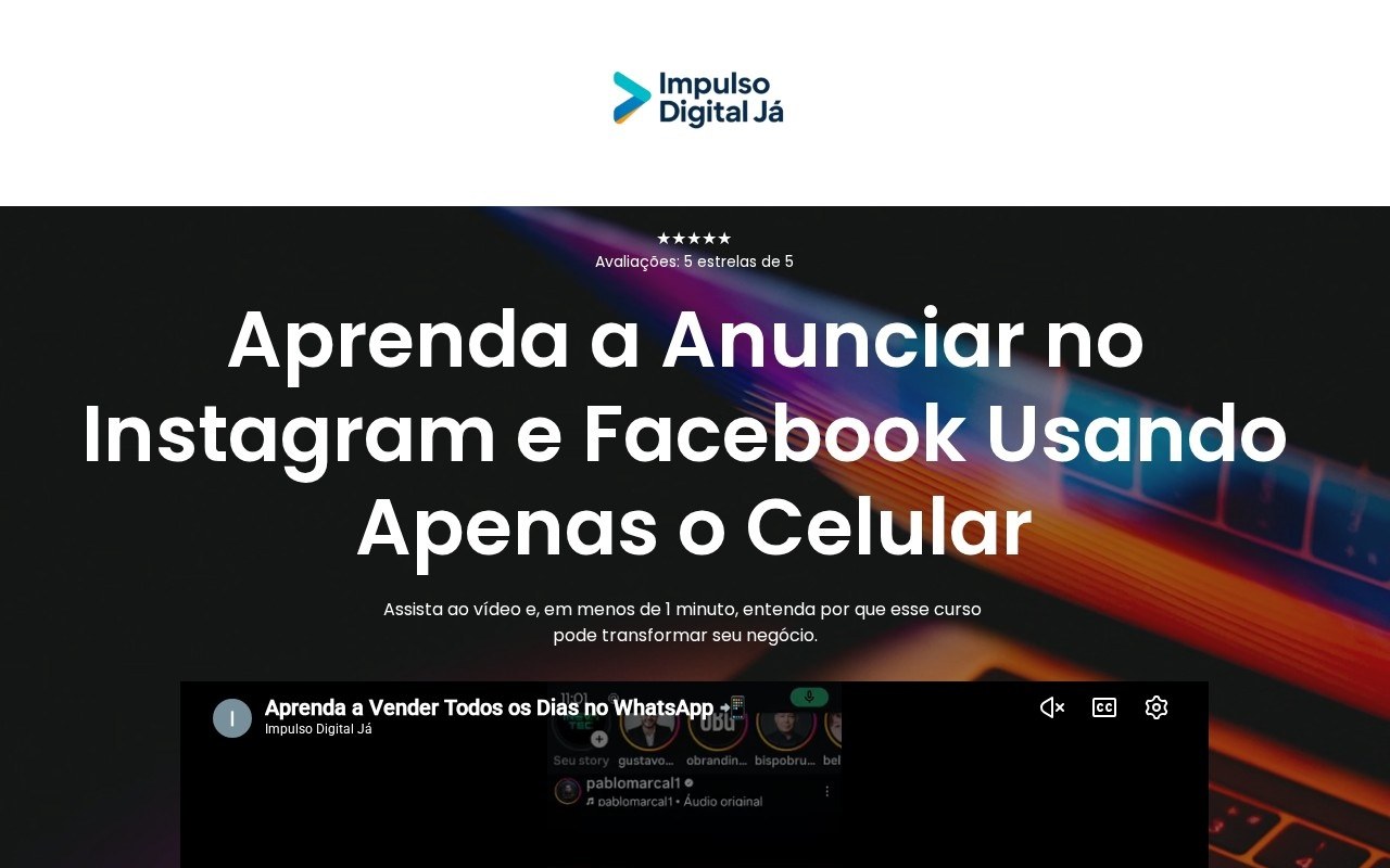 Preview do site Impulso Digital Já — projeto entregue pela AtivaSite