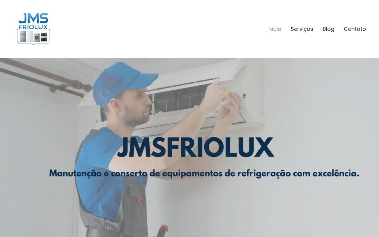 Preview do site JMS FrioLux — projeto entregue pela AtivaSite