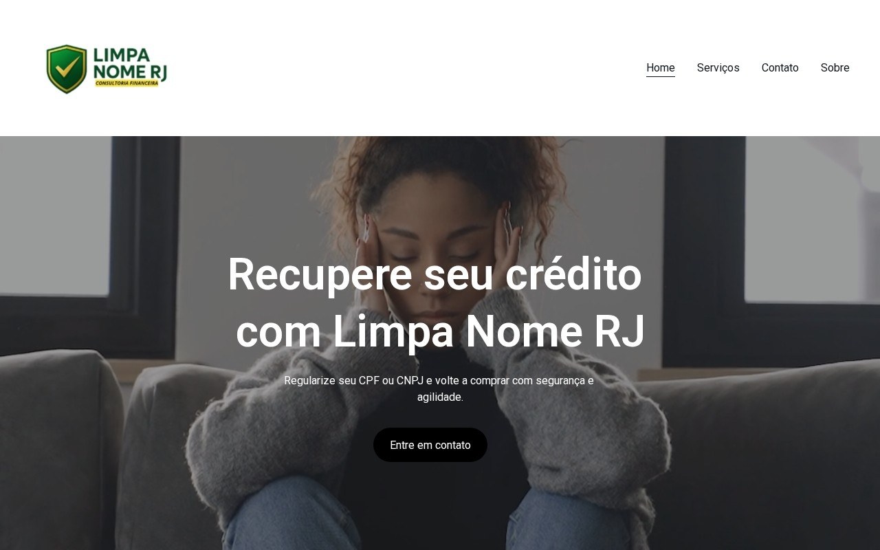 Preview do site Limpa Nome RJ — projeto entregue pela AtivaSite