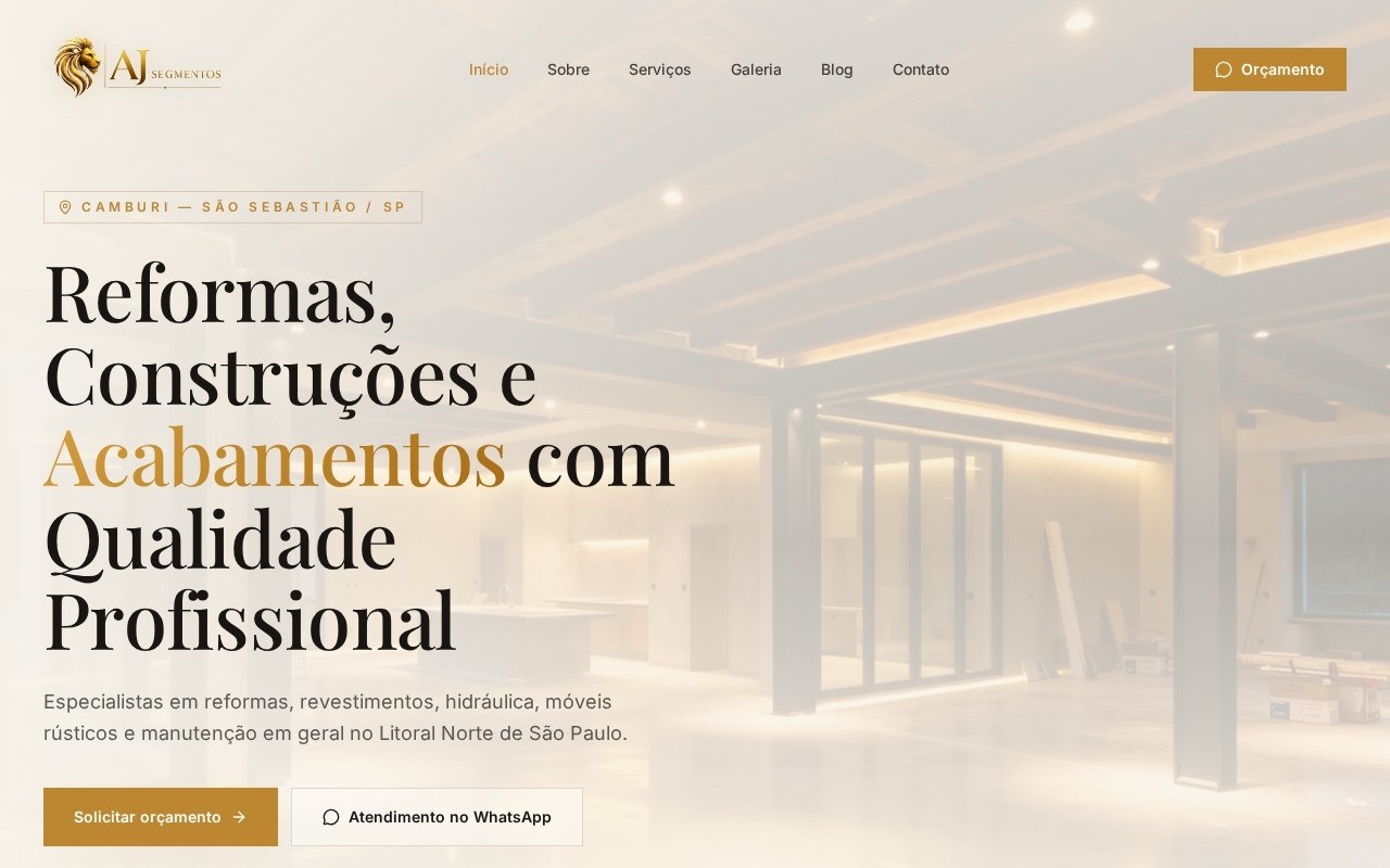 Preview do site Litoral Construtora — projeto entregue pela AtivaSite
