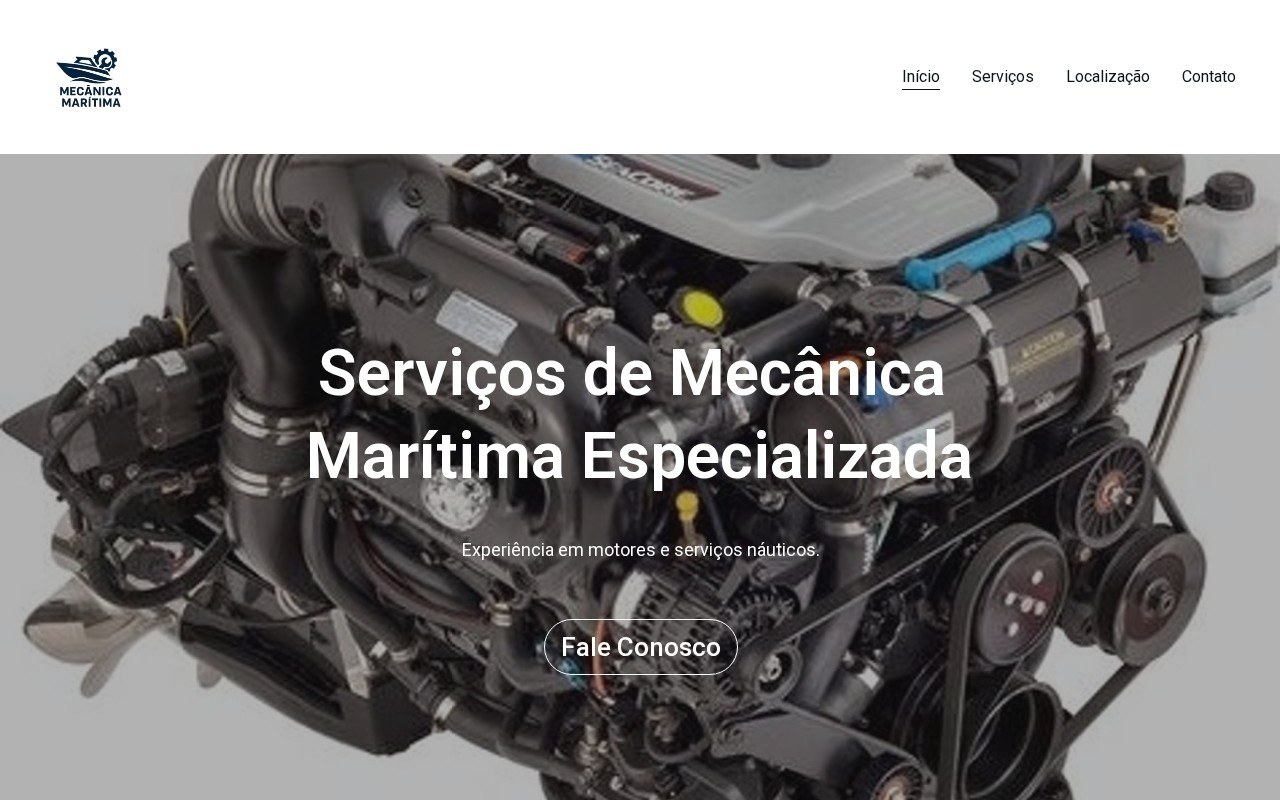 Preview do site Mecânica Marítima — projeto entregue pela AtivaSite