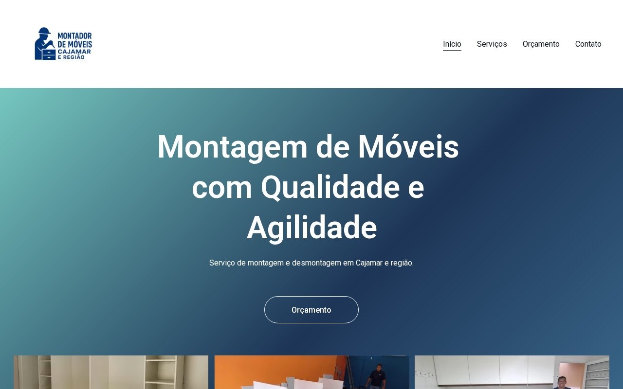Preview do site Montador de Móveis Cajamar — projeto entregue pela AtivaSite