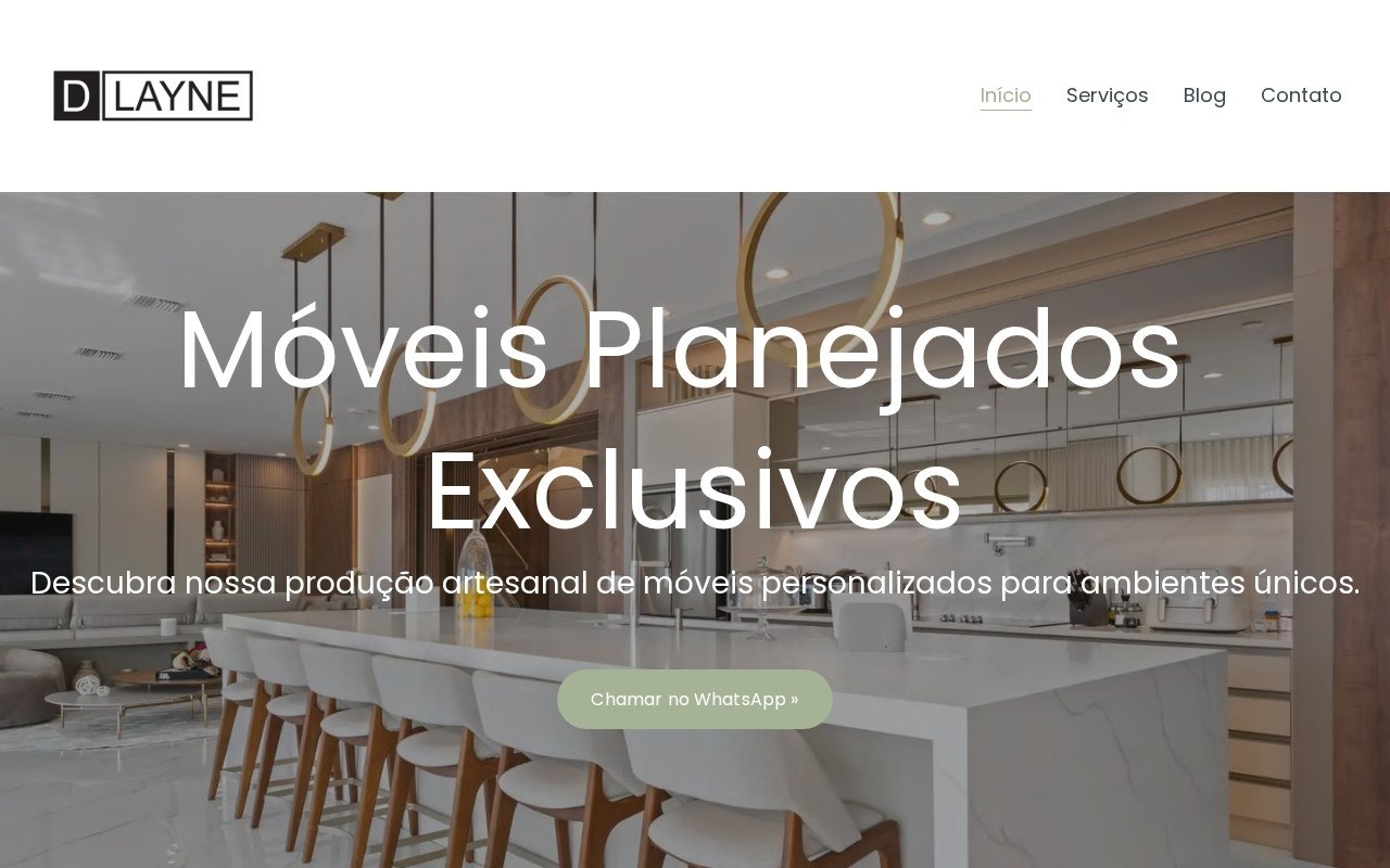 Preview do site Móveis D'Layne — projeto entregue pela AtivaSite
