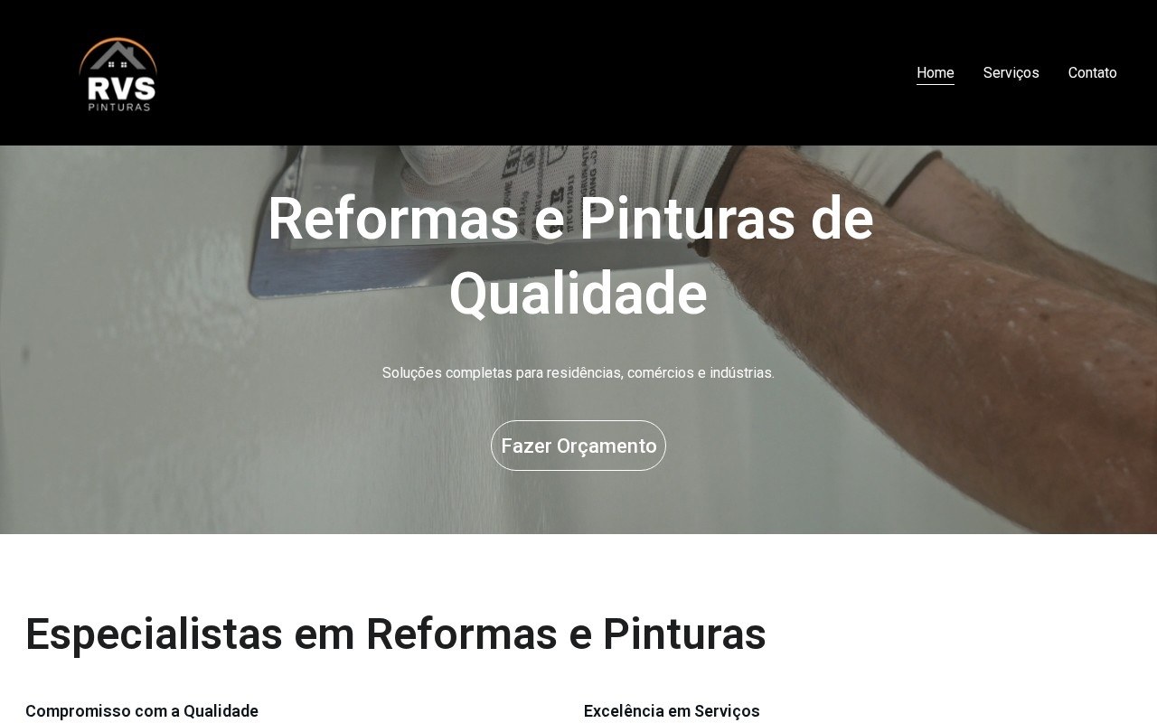 Preview do site RVS Pinturas — projeto entregue pela AtivaSite