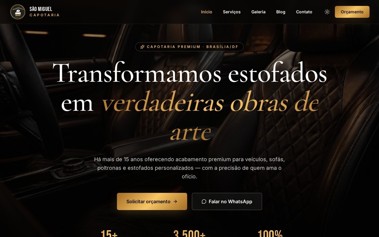 Preview do site São Miguel Capotaria — projeto entregue pela AtivaSite