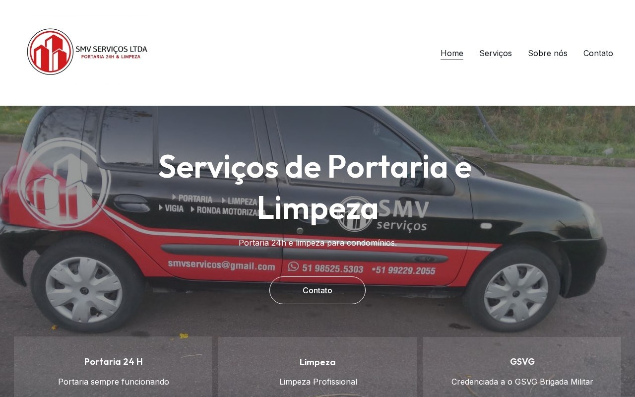 Preview do site SMV Serviços — projeto entregue pela AtivaSite