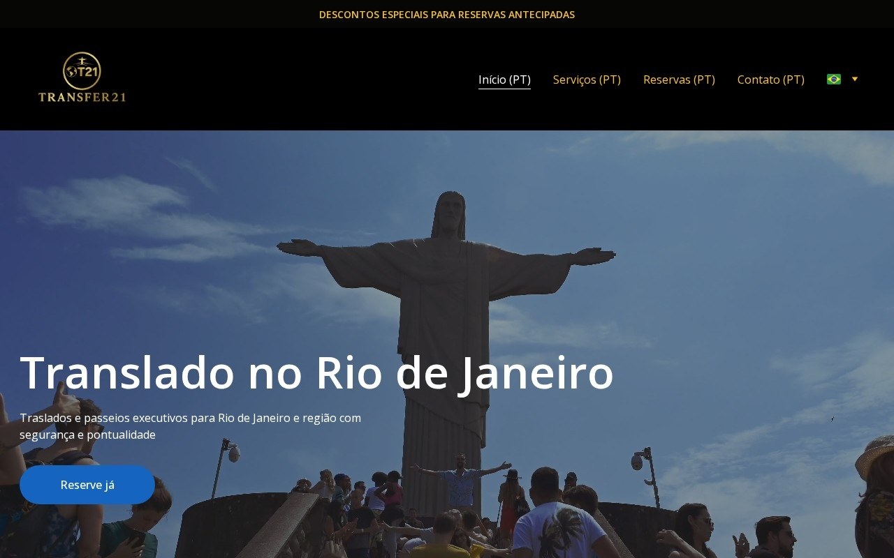 Preview do site Transfer 21 — projeto entregue pela AtivaSite