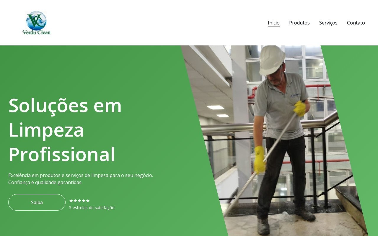 Preview do site Verduclean — projeto entregue pela AtivaSite